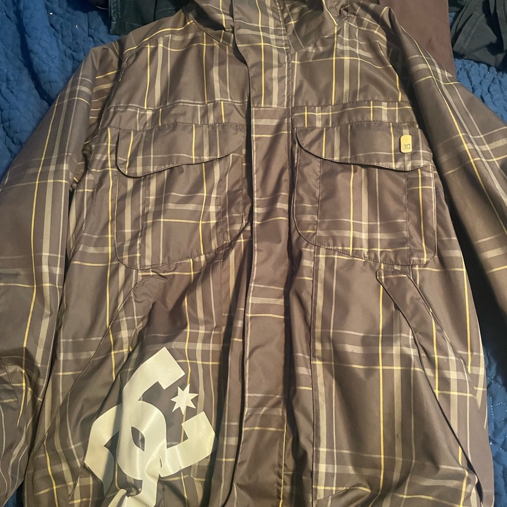 DC Men's Brown Plaid Jacket